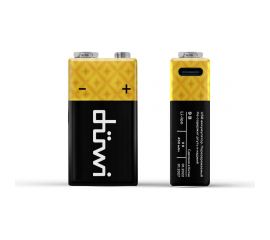 Аккумулятор duwi USB-С, тип Крона Li-ion, 9В, 450мАч, 1шт, кабель для зарядки 62014 3 