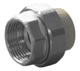 Разъемная муфта ПОЛИТЭК с внутр.рез. 25x1 PPR, серый 9801002501с 