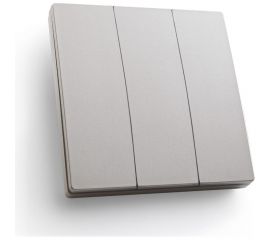 Трехклавишный беспроводной выключатель FERON TM83 230V, 500W, серебро 41721 