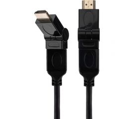 Кабель HDMI 1.4 REXANT Gold, 4К с фильтрами, штекер поворотный 360, 2 метра 17-6204-3 