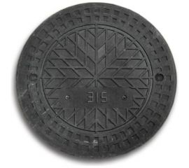 Люк Агросток полимерно-композитный 1,5т (A15) для колодца 315 П (черный) 23784 