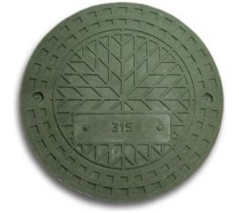 Люк Агросток полимерно-композитный 1.5т (A15) для колодца 315 П (зеленый) 23363 