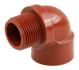 Угольник ПП AV Engineering 3/4"" с внутренней-наружной резьбой, коричневый AVE159019 