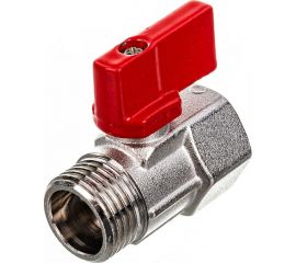 Шаровой кран Uni-Fitt мини, НВ 1/2"", флажок, красный, металл 121N2000 