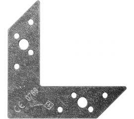 Плоский уголок VORMANN 82х116х30х2 мм, оцинкованный 71 003 000 