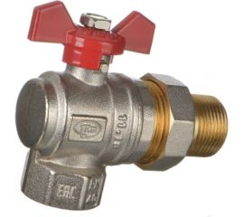 Шаровой кран Terma RED 3/4 угловой с американка 26154 