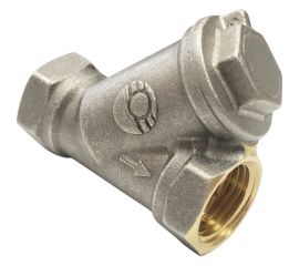 Сетчатый фильтр для газа VALFEX 1/2" ВР/ВР латунный под пломбу никелированный 46Б5фт VF.193.LN0.012.Bir 