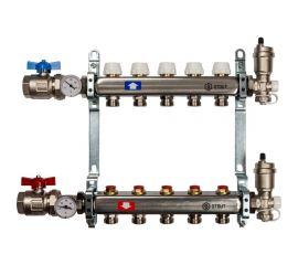 Коллектор из нержавеющей стали в сборе без расходомеров STOUT 5 выходов SMS 0912 000005 