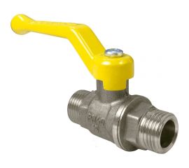 Шаровой кран для газа VALFEX 1/2"" НР/НР рычаг, латунный никелированный 11Б27фтМ VF.270.NR3.012.Bir 