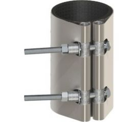 Ремонтный хомут ВЗПА свертная муфта из нержавеющей стали, Ду 40, ОД 48-55, L=150 РА-00112 