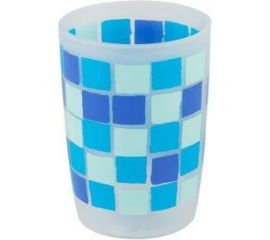 Стакан для зубных щеток Аквалиния Синие квадраты 8517С 