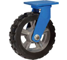 Колесо сверхбольшегрузное обрезиненное поворотное с площадкой SHd 80 (200 мм; 850 кг) А5 1001620 