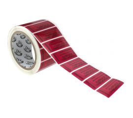 Пломба ТМАРК 66x25 мм, с печатью, цвет красный, след ВСКРЫТО/OPEN, 1000 шт./уп. ТМ-6002-6625-ТТ-1 