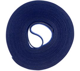 Стяжка-липучка NIKOMAX нарезаемая, в рулоне 5 м, ширина 15 мм, синяя NMC-CTV05M-15-RL-BL 