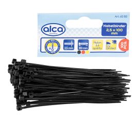 Пластиковая стяжка хомут Alca 2,5x100 мм, 100 шт. 613100 