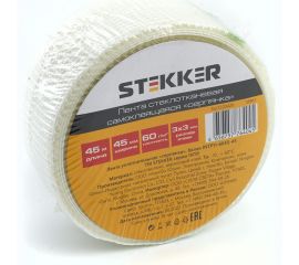 Уплотнительная лента серпянка STEKKER 60 г/м2x45 мм, 45 м, белая intp11-6048-45 39912 