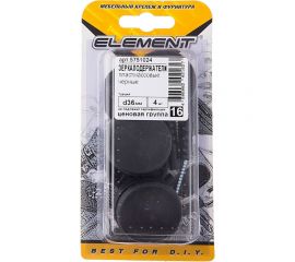 Зеркалодержатель ELEMENT D36мм пластмасса черный 4 шт 116580 