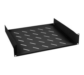 Полка Cabeus перфорированная, консольная, 2U, глубина 400 мм, SH-J017-2U-400-BK 