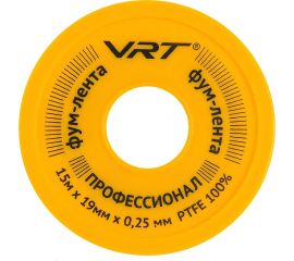 ФУМ лента для газа VRT 19 мм х 0,25 мм х 15 м 530756 