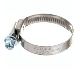 Червячные хомуты AutoFix 25-40/9мм W2 улучшенный замок, 50 шт. NWC-9 25-40 