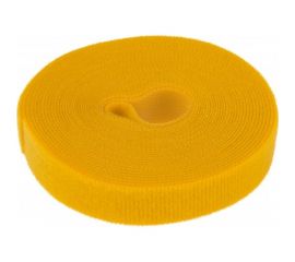 Многоразовая лента-липучка REXANT 5 м х 20 мм, желтая 07-7522 