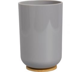 Стакан для зубных щеток Аквалиния Gray пластик, бамбук PS0112JA-TB 