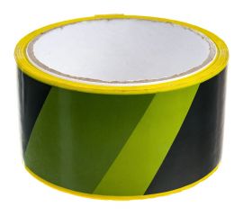 Хозяйственная разметочная лента Tech-Krep 50 мм, 33 м, 47 мкн, жёлто-чёрный 151932 