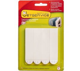 Сцепляемые клейкие застежки Jetservice большие, 4 пары 77703 