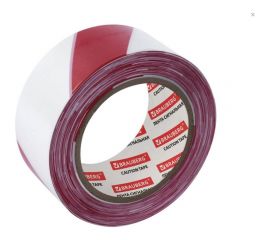 Сигнальная лента BRAUBERG Грандмастер, красно-белая, 75 мм х 200 м, основа полиэтилен 604892 