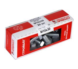 Оцинкованные болты Стройбат DIN 933 М10х30 20 шт. 2630048/005351 