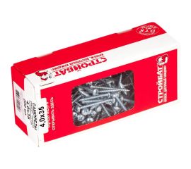 Универсальные саморезы Стройбат пкр. 4,0x35 белый цинк 200 шт 305070 