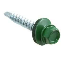 Кровельные саморезы Стройбат с буром 4,8x70 зеленый 130 шт 240670 