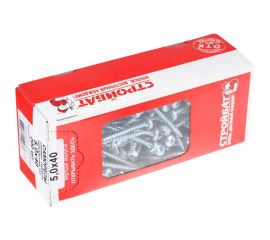 Универсальные саморезы Стройбат пкр. 5,0x40 белый цинк 200 шт 305160 