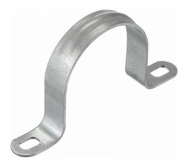 Оцинкованная скоба с двумя отверстиями Экопласт для трубы D50 мм, 50 шт. 43650-50 
