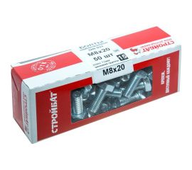 Оцинкованные болты Стройбат DIN 933 М8х20 50 шт. 2630029/005431 