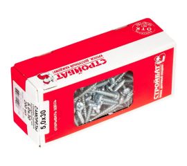 Универсальные саморезы Стройбат пкр. 5,0x30 белый цинк 200 шт 305150 