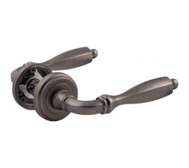 Дверная ручка НОРА-М Сегура застар. серебро 8827 