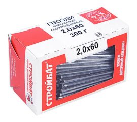 Финишные гвозди Стройбат 2,0x60 белый цинк 0,3 кг 066491 