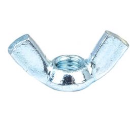 Барашковая гайка Стройбат DIN315 М 6 белый цинк 100 шт 307610 