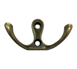 2-х рожковый крючок СКОБЯНОЙ НН, бронза 007435 