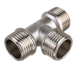 Тройник STI латунный Ду15 (1/2") Н-Н-Н никелированный D190-00073 