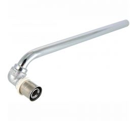 Радиаторный пресс-угольник Valtec с хромированной трубкой 15 мм 16x15x300 мм правый VTm.281.RN.001615 