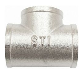 Тройник STI латунный Ду15 Ру16 никелированный D190-00074 