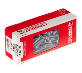 Универсальные саморезы Стройбат полукруглая головка 4,0x50 белый цинк 200 шт. 305100 