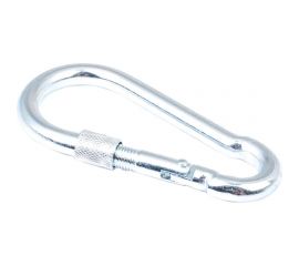 Карабин с предоxранительной гайкой Fixbox DIN5299D 12 мм белый цинк 1 шт 243450 