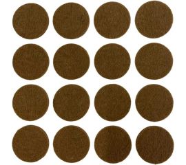 Самоклеящийся фетровый пункт Локри D20 мм, коричневый, 16 шт. 93762 
