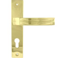 Дверная ручка на планке НОРА-М 106-70 мм, золото 16991 