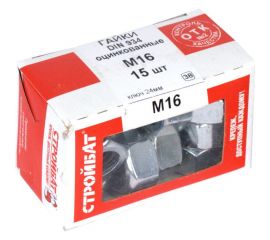 Гайка Стройбат оцинкованная DIN 934 М16 15 шт. 272751 