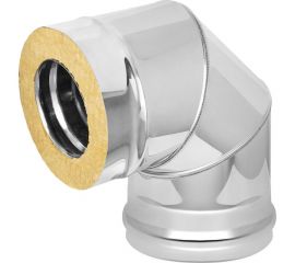 Сэндвич-колено (115х200 мм; AISI 430-0.5 мм; 90град.; 3 секции) Везувий О-100012 