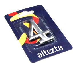 Дверная цифра Левша "4" ALTEZTA хром У4-9094.Х 
